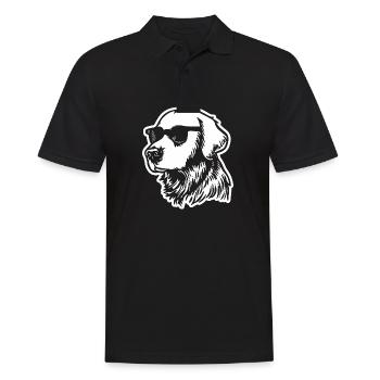 Golden Retriever Dog Dogs - Men's Polo Shirt - black - Front - Kai (181cm)