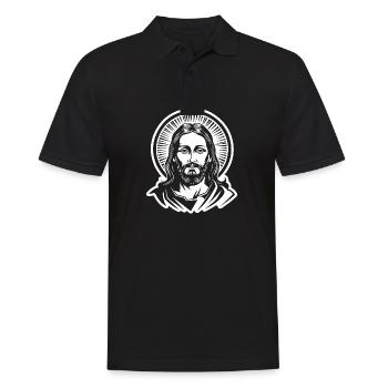 Jesus Christus Katholisch Religion Christentum - Männer Poloshirt - Schwarz - Vorne - Kai (181cm)