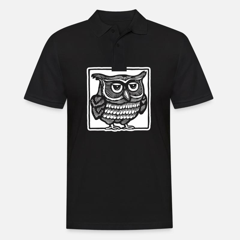 Hibou - Polo Homme - noir