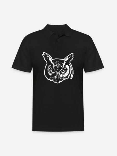 Owl - Men's Polo Shirt - black