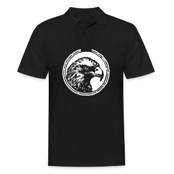 Adler Adlerkopf - Männer Poloshirt - Schwarz - Vorne - Kai (181cm)