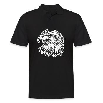 Adler Adlerkopf - Männer Poloshirt - Schwarz - Vorne - Kai (181cm)