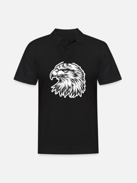 Eagle Eagle Head - Men's Polo Shirt - black