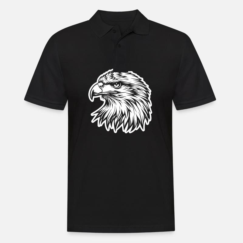 Eagle Eagle Head - Men's Polo Shirt - black