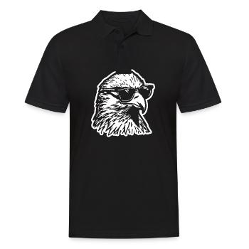 Adler Adlerkopf - Männer Poloshirt - Schwarz - Vorne - Kai (181cm)
