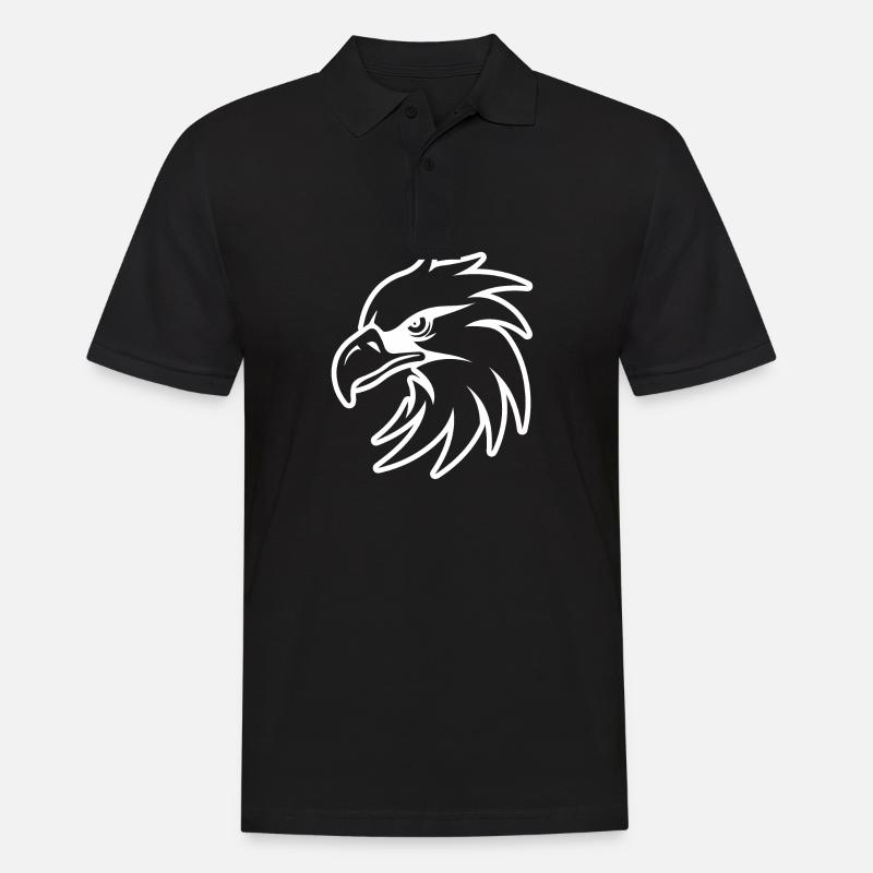 Adler Adlerkopf - Männer Poloshirt - Schwarz