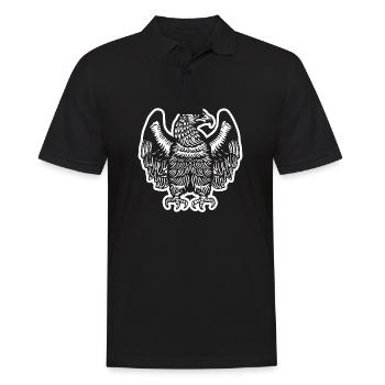 Adler Adlerkopf - Männer Poloshirt - Schwarz - Vorne - Kai (181cm)