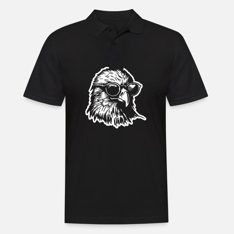 Eagle Eagle Head - Men's Polo Shirt - black