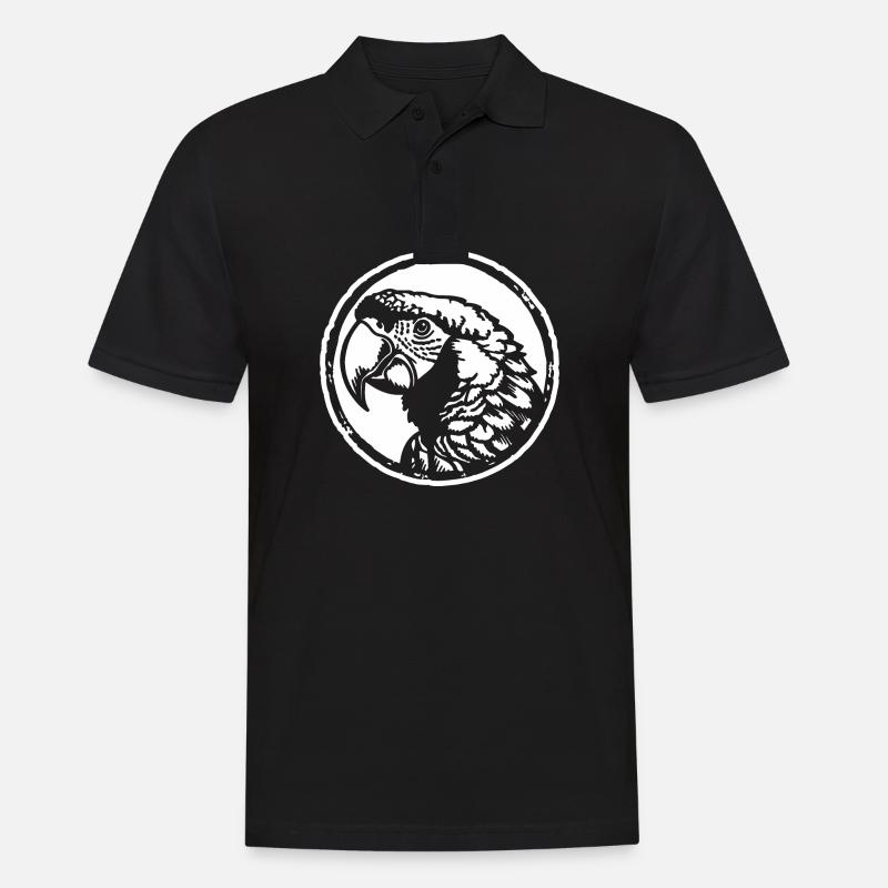 Perroquet oiseau - Polo Homme - noir