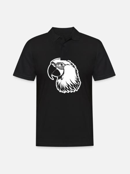 Parrot Bird - Men's Polo Shirt - black