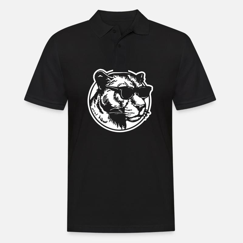 Panther - Männer Poloshirt - Schwarz