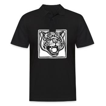 Panther - Männer Poloshirt - Schwarz - Vorne - Kai (181cm)