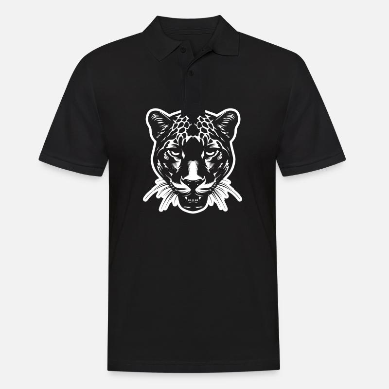 Panther - Männer Poloshirt - Schwarz