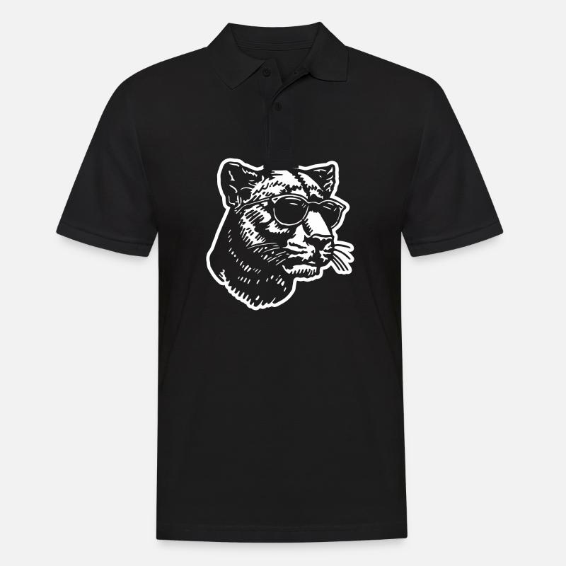 Panther - Männer Poloshirt - Schwarz
