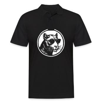 Panther - Männer Poloshirt - Schwarz - Vorne - Kai (181cm)