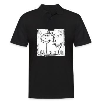 Dinosaure Dino - Polo Homme - noir - Devant - Kai (181cm)