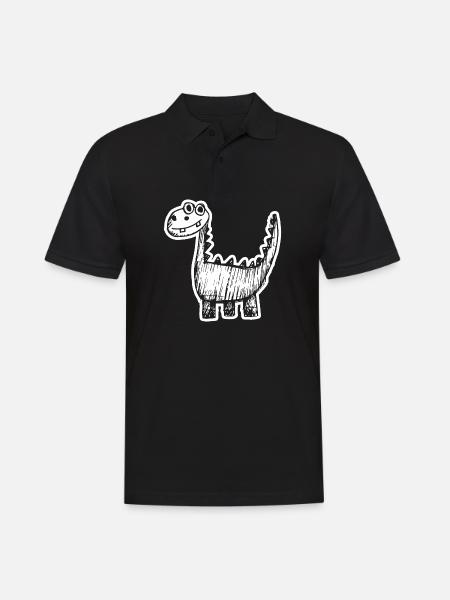 Dinosaur Dino - Men's Polo Shirt - black