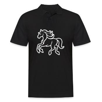 Cheval Équitation Équitation - Polo Homme - noir - Devant - Kai (181cm)