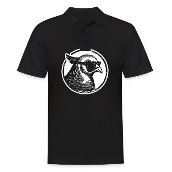Pigeon pigeons pigeon cadeau colombophile - Polo Homme - noir - Devant - Kai (181cm)
