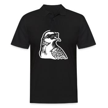 Pigeon pigeons pigeon cadeau colombophile - Polo Homme - noir - Devant - Kai (181cm)