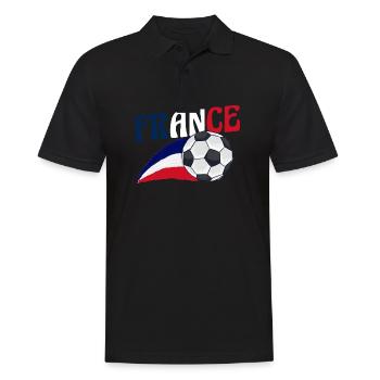 Franzosen Französisch Frankreich - Männer Poloshirt - Schwarz - Vorne - Kai (181cm)