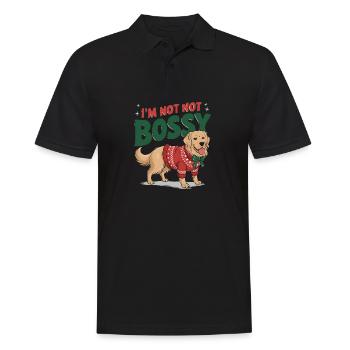 Golden Retriever Hund Weihnachten - Männer Poloshirt - Schwarz - Vorne - Kai (181cm)