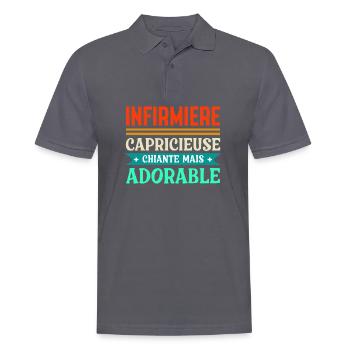 Infirmière adorable - Polo Homme - charbon - Devant - Nico (186cm)