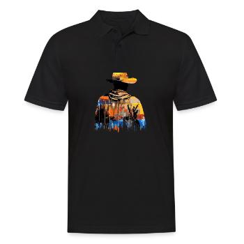 Américain, Homme, Western, Pays, Tradition, Culture - Polo Homme - noir - Devant - Kai (181cm)