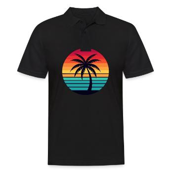 Palm Sunrise2 - Polo Homme - noir - Devant - Kai (181cm)