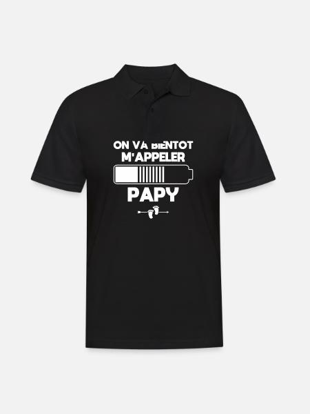 I'll soon be called grandpa - Men's Polo Shirt - black