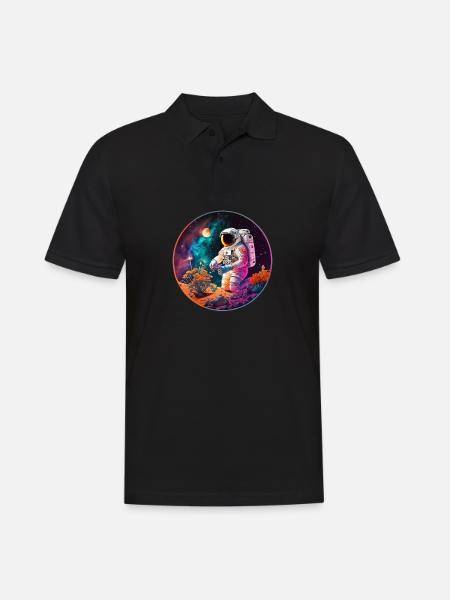 Gardening Astronaut - Men's Polo Shirt - black
