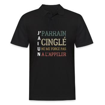 I have a crazy godfather don't force me to call him - Men's Polo Shirt - black - Front - Kai (181cm)