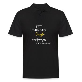 I have a crazy godfather don't force me to call him - Men's Polo Shirt - black - Front - Kai (181cm)