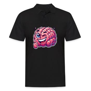 Intelligent brain - Men's Polo Shirt - black - Front - Kai (181cm)