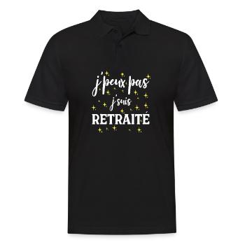 I Can't Humor T-Shirt I'm Retired - Men's Polo Shirt - black - Front - Kai (181cm)