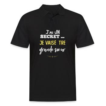 I have a secret, I'm going to be a big sister - Men's Polo Shirt - black - Front - Kai (181cm)