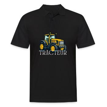 Tracteur / tracteur / tracteur - Polo Homme - noir - Devant - Kai (181cm)