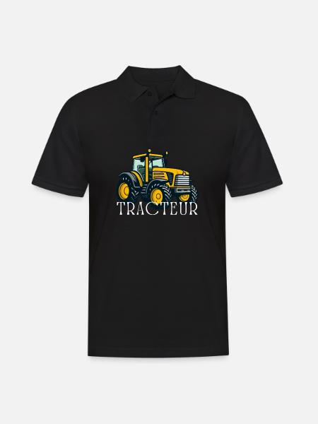 Traktor / Traktor / Traktor - Männer Poloshirt - Schwarz