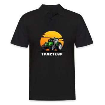 Tracteur / tracteur / tracteur - Polo Homme - noir - Devant - Kai (181cm)
