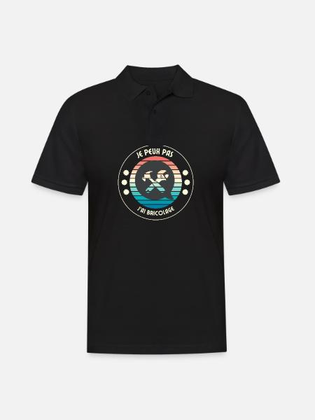 Ich kann nicht DIY - Männer Poloshirt - Schwarz