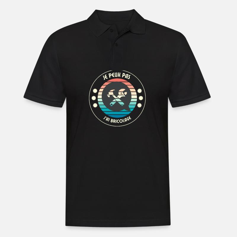 Ich kann nicht DIY - Männer Poloshirt - Schwarz