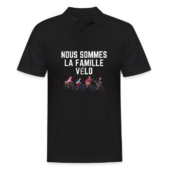 Family Bike Light - Men's Polo Shirt - black - Front - Kai (181cm)