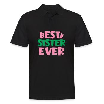 Beste Schwester - Männer Poloshirt - Schwarz - Vorne - Kai (181cm)