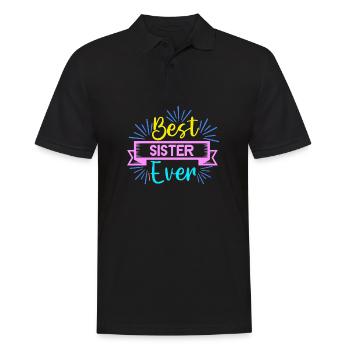 Beste Schwester - Männer Poloshirt - Schwarz - Vorne - Kai (181cm)