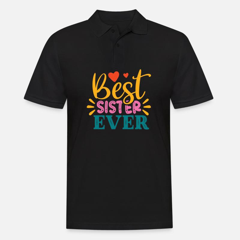 Beste Schwester - Männer Poloshirt - Schwarz