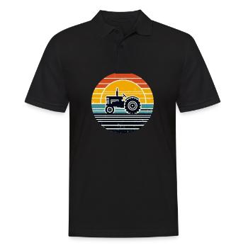 Oldtimer Traktor Farmer Landwirtschaft Traktoren - Männer Poloshirt - Schwarz - Vorne - Kai (181cm)