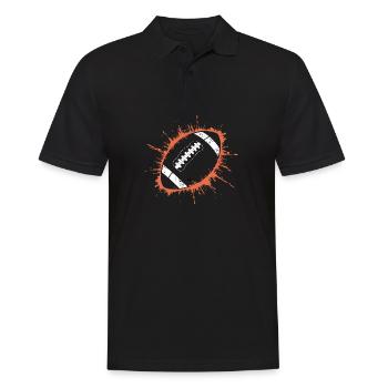 Fußball - Männer Poloshirt - Schwarz - Vorne - Kai (181cm)