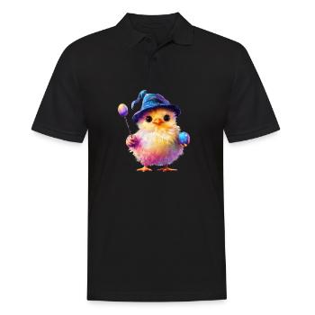 Magic Chick - Men's Polo Shirt - black - Front - Kai (181cm)