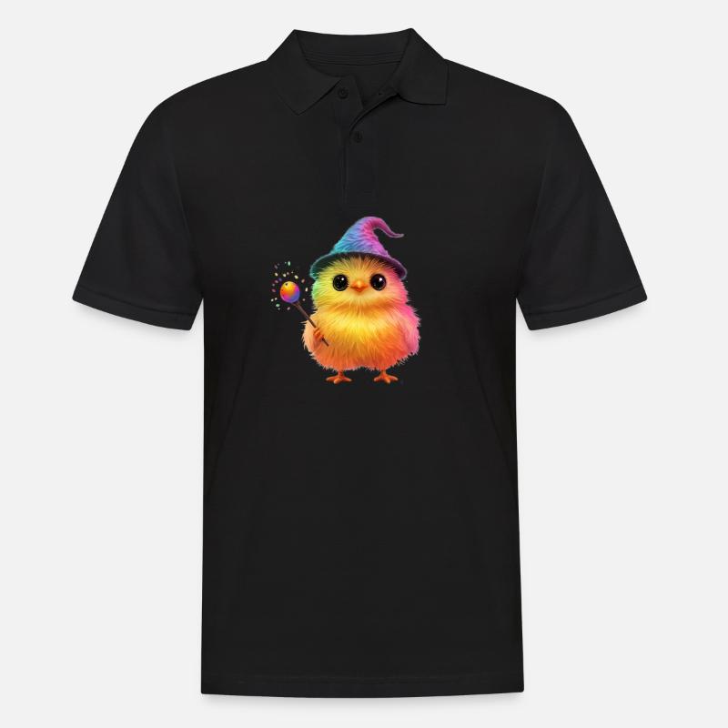 poussin magique - Polo Homme - noir