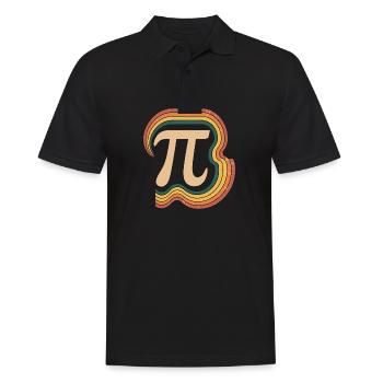Retro Pi Symbol Design für Pi Tag - Männer Poloshirt - Schwarz - Vorne - Kai (181cm)